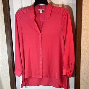 Dana Buchman Vibrant Pink Button-Up Blouse